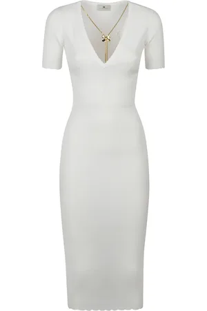 Elisabetta Franchi Dames, Jurken, Wit, Maat: XS