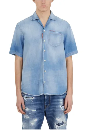 Dsquared2 Heren, Overhemden, Blauw, Maat: M Denim