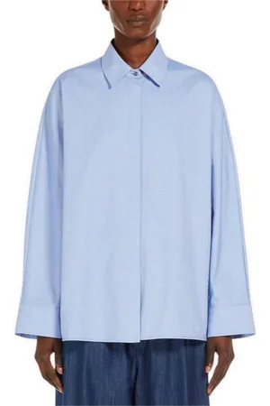 Max Mara Dames, Blouses & Shirts, Blauw, Maat: XS Katoen