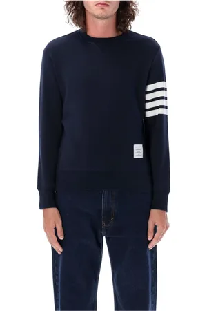 Thom Browne Heren, Sweatshirts & Hoodies, Blauw, Maat: XL Katoen