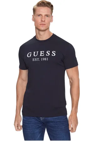 Guess Heren, Tops, Blauw, Maat: L Katoen