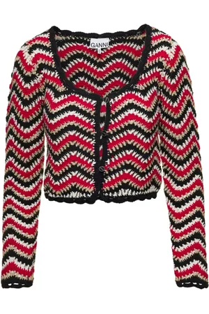 Ganni Dames, Truien, Rood, Maat: M Katoen