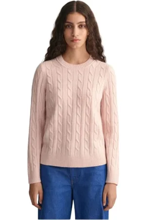 GANT Dames, Truien, Roze, Maat: L Wol