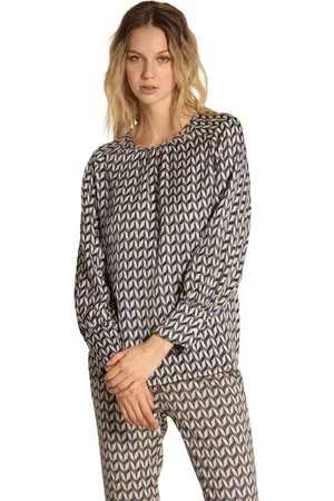 Masons Dames, Blouses & Shirts, Veelkleurig, Maat: S Viscose