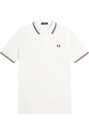 Fred Perry Heren, Tops, Wit, Maat: S Katoen