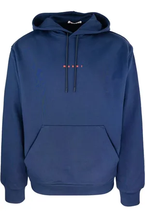 Marni Heren, Sweatshirts & Hoodies, Blauw, Maat: M Katoen
