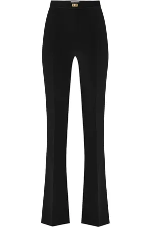 Elisabetta Franchi Dames, Broeken, Zwart, Maat: XL Poliester