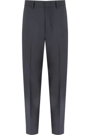 Emporio Armani Heren, Broeken, Grijs, Maat: M Katoen
