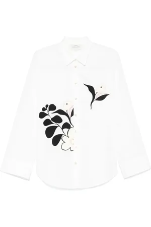 FORTE FORTE Dames, Blouses & Shirts, Wit, Maat: S Katoen