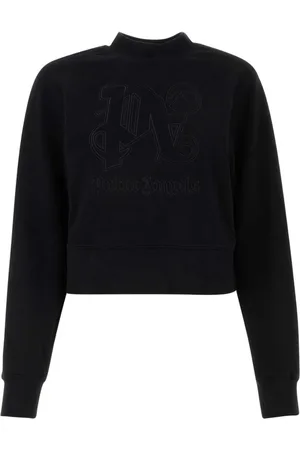 Palm Angels Dames, Blouses & Shirts, Zwart, Maat: S Katoen