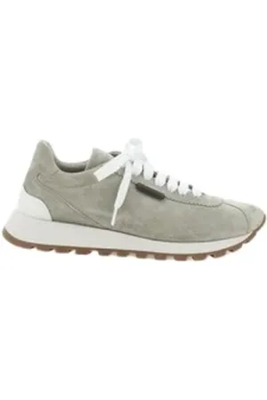 Brunello Cucinelli Dames, Schoenen, Grijs, Maat: 36 EU Suède