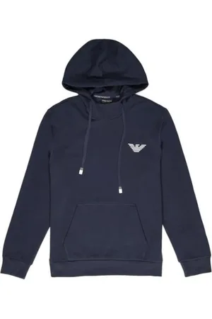 Emporio Armani Heren, Sweatshirts & Hoodies, Blauw, Maat: XS Katoen