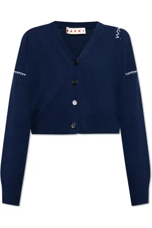 Marni Dames, Truien, Blauw, Maat: S Wol