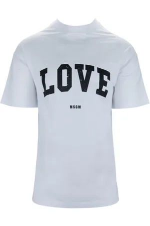 Msgm Heren, Tops, Wit, Maat: S Katoen