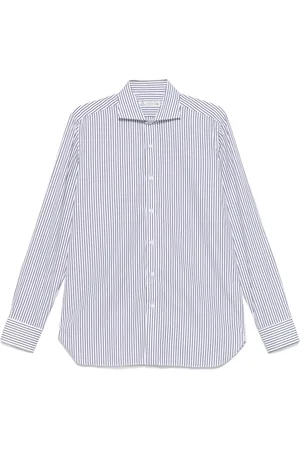 LUIGI BORRELLI NAPOLI Heren, Overhemden, Blauw, Maat: 3XL Katoen