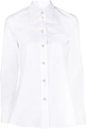 Lanvin Dames, Blouses & Shirts, Wit, Maat: S Katoen