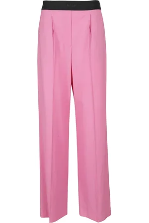 Msgm Dames, Broeken, Roze, Maat: 2XS Wol