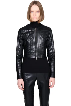 Silvian Heach Dames, Jassen, Zwart, Maat: M Leer