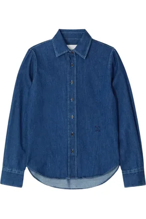 Closed Dames, Overhemden, Blauw, Maat: L Denim