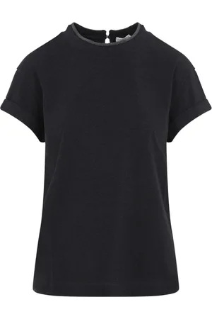 Brunello Cucinelli Dames, Tops, Grijs, Maat: M Katoen