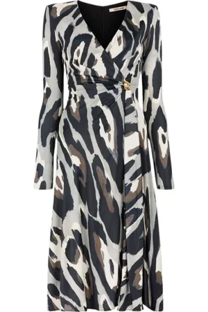 Roberto Cavalli Dames, Jurken, Grijs, Maat: L