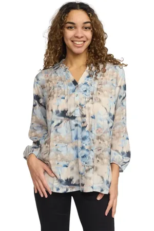 2-Biz Dames, Blouses & Shirts, Veelkleurig, Maat: 2XL Viscose