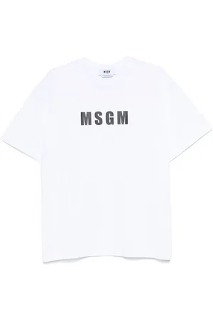 Msgm Heren, Tops, Wit, Maat: S Katoen