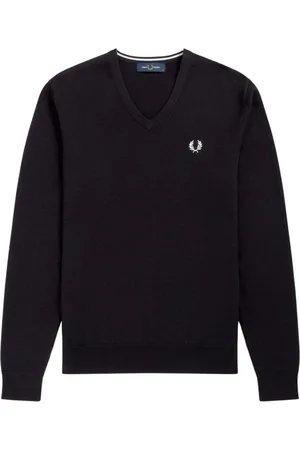 Fred Perry Heren, Sweatshirts & Hoodies, Zwart, Maat: L Wol
