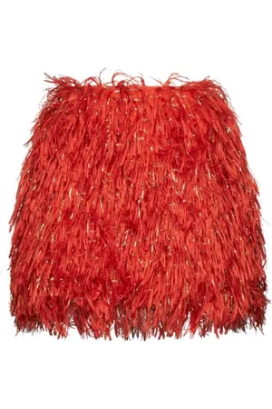 Silvian Heach Dames, Rokken, Oranje, Maat: 2XS Zijde