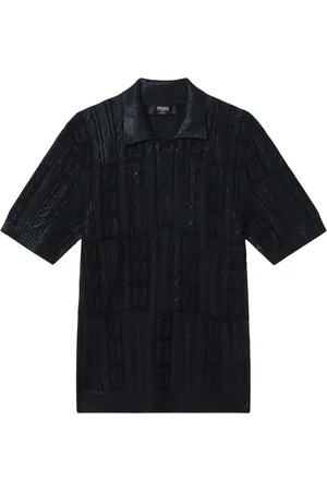 Fendi Heren, Tops, Zwart, Maat: L