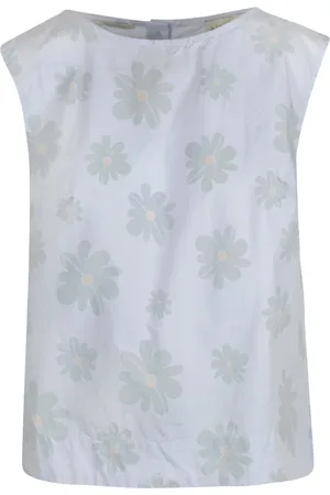 Alessia Santi Dames, Tops, Blauw, Maat: S Katoen