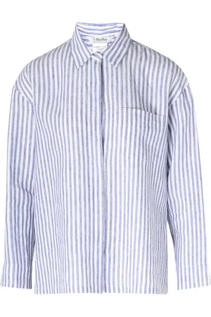 Max Mara Dames, Blouses & Shirts, Blauw, Maat: XS Katoen