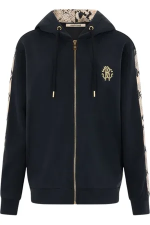 Roberto Cavalli Dames, Sweatshirts & Hoodies, Zwart, Maat: XL Katoen