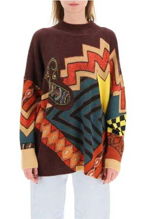 Etro Dames, Truien, Veelkleurig, Maat: XS Wol