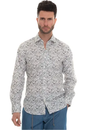 CANALI Heren, Overhemden, Grijs, Maat: 2XL Katoen