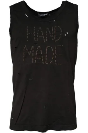 Dolce & Gabbana Heren, Tops, Zwart, Maat: XS Katoen