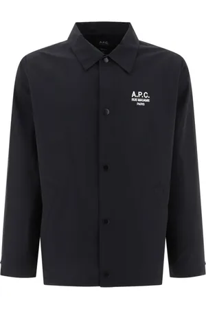 A.P.C. Heren, Jassen, Zwart, Maat: L Katoen