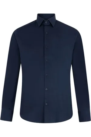 Roberto Cavalli Heren, Overhemden, Blauw, Maat: S Katoen
