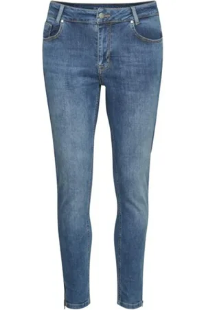 My Essential Wardrobe Dames, Jeans, Blauw, Maat: W34 L28 Katoen