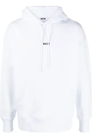 Msgm Heren, Sweatshirts & Hoodies, Wit, Maat: S Katoen