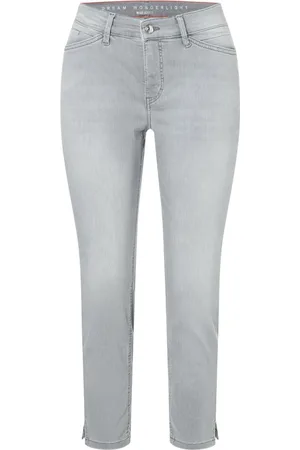 Mac Dames, Jeans, Grijs, Maat: 2XS Katoen