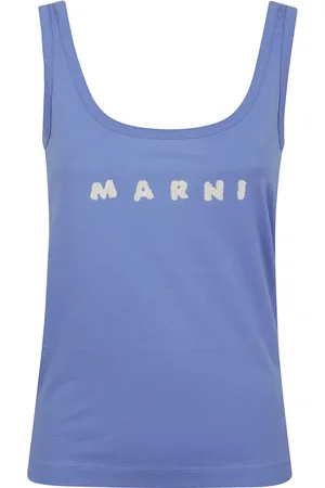 Marni Dames, Tops, Blauw, Maat: XS Katoen
