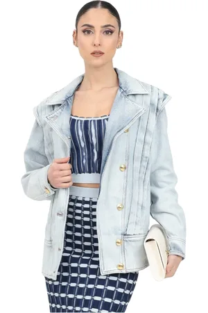 Elisabetta Franchi Dames, Jassen, Blauw, Maat: M Denim