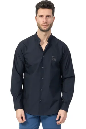 Armani Exchange Heren, Overhemden, Blauw, Maat: 2XL Katoen