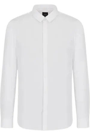 Armani Exchange Heren, Overhemden, Wit, Maat: 2XL Katoen