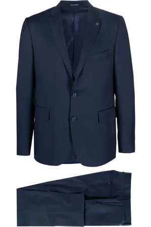 TAGLIATORE Heren, Pakken, Blauw, Maat: S Tweed
