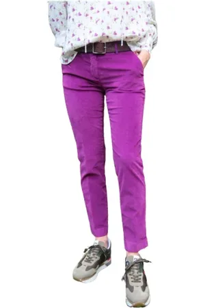 Masons Dames, Broeken, Paars, Maat: XS Velours
