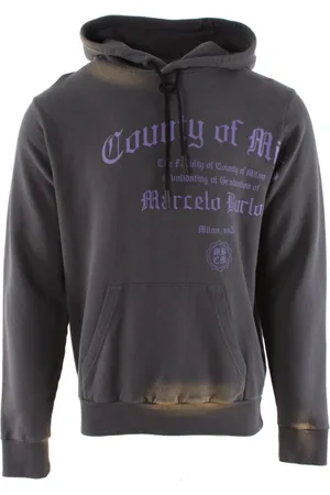 MARCELO BURLON Heren, Sweatshirts & Hoodies, Paars, Maat: S Katoen