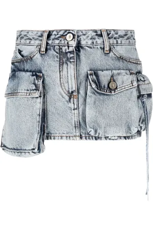 The Attico Dames, Rokken, Blauw, Maat: W27 Denim