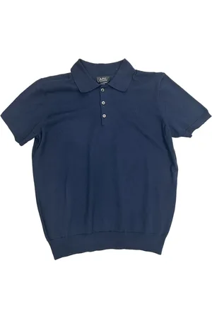A.P.C. Heren, Tops, Blauw, Maat: L Katoen